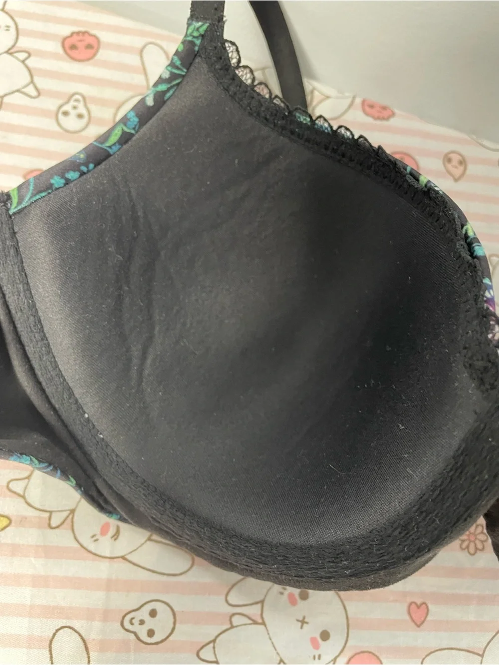 Victoria’s Secret Bra Body Lined Demi/Demi Double Butterfly Underwire Black 34C - Picture 12 of 16